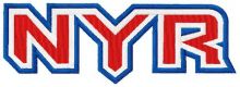 New York Rangers wordmark logo embroidery design