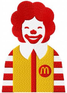 Ronald McDonald embroidery design