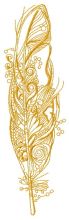 Amazing feather one color embroidery design