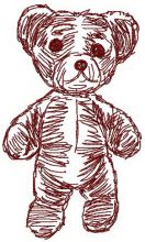 Old bear toy 7 embroidery design