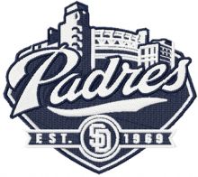 San Diego Padres baseball club embroidery design