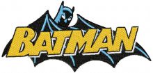 Batman badge embroidery design
