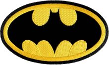 Batman logo applique embroidery design