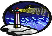 Lighthouse embroidery design