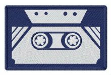 Cassette tape embroidery design