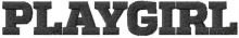 Playgirl wordmark logo embroidery design