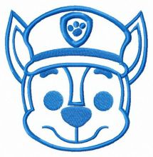 Paw Patrol Chase muzzle embroidery design