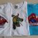 T-shirts embroidered with boys favorite cartoon heroes