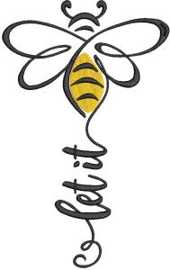 Let it bee embroidery design