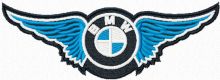 Auto wings logo embroidery design