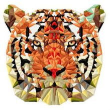 Mosaic tiger 5 embroidery design