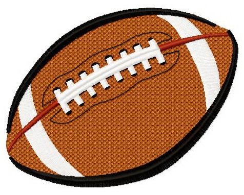 American football ball machine embroidery design