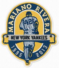Mariano Rivera New York Yankees embroidery design