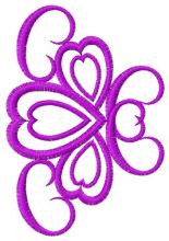 Decoration with hearts embroidery design