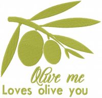 Olive me loves olive you free embroidery design