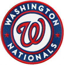 Washington Nationals Logo round embroidery design