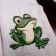 Small funny frog embroidery design