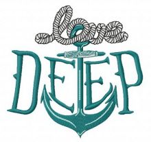 Love deep like ocean 2 embroidery design