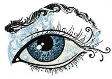 Enchanting eye embroidery design