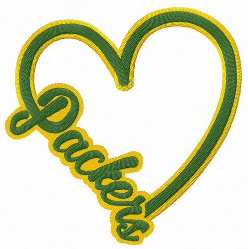 I love Packers machine embroidery design