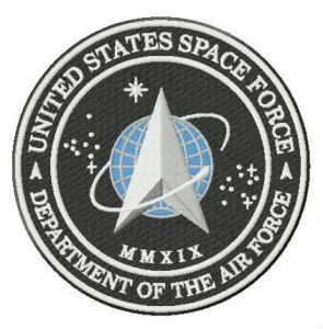 United States Space Force logo embroidery design