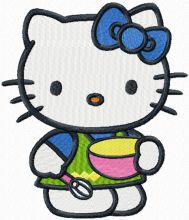 Hello Kitty Master Cook embroidery design