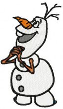 Olaf delighted embroidery design