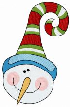 Snowman with funny hat 2 embroidery design