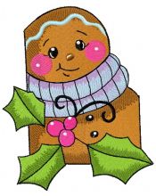 Gingerbread man 3 embroidery design