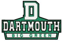 Dartmouth Big Green logo embroidery design