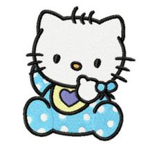 Hello Kitty Baby Bib embroidery design