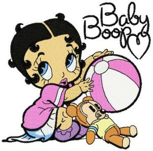Baby Betty Boop embroidery design