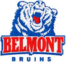 Belmont Bruins Logo embroidery design