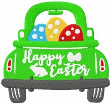 Happy Easter car embroidery design