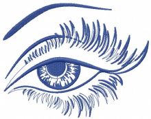 Beautiful eyes embroidery design