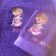 Soft purple towel with doctor and toy embroidery design