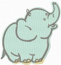 Funny Baby Elephant embroidery design