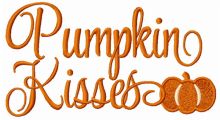 Pumpkin Kisses  embroidery design