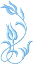 Blue Tulip embroidery design