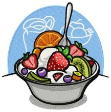 Fruit salad embroidery design