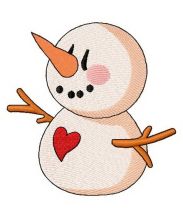 Cute snowman embroidery design