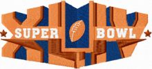 Super Bowl logo embroidery design