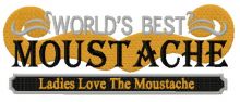 World's best moustache embroidery design