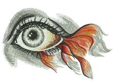 Fish eye embroidery design