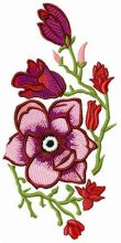 Lush rose embroidery design