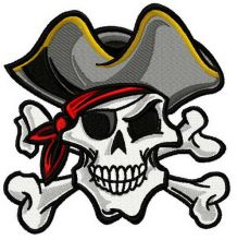 Pirate's skull 2 embroidery design