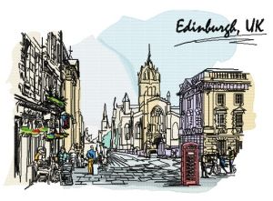 Edinburgh  embroidery design
