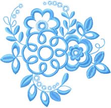 Blue Flower 3 embroidery design