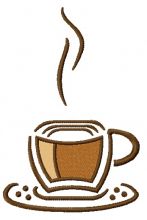 Coffee cup 18 embroidery design