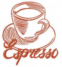 Espresso 3 embroidery design